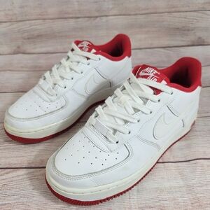 Nike Air Force 1 Low White/ University Red Sneakers Size 6Y